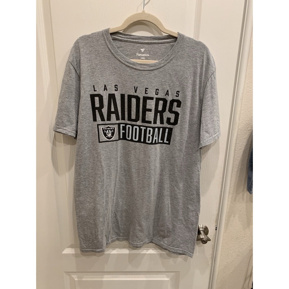 Gray Las‎ Vegas Raiders Football T-Shirt Sz L